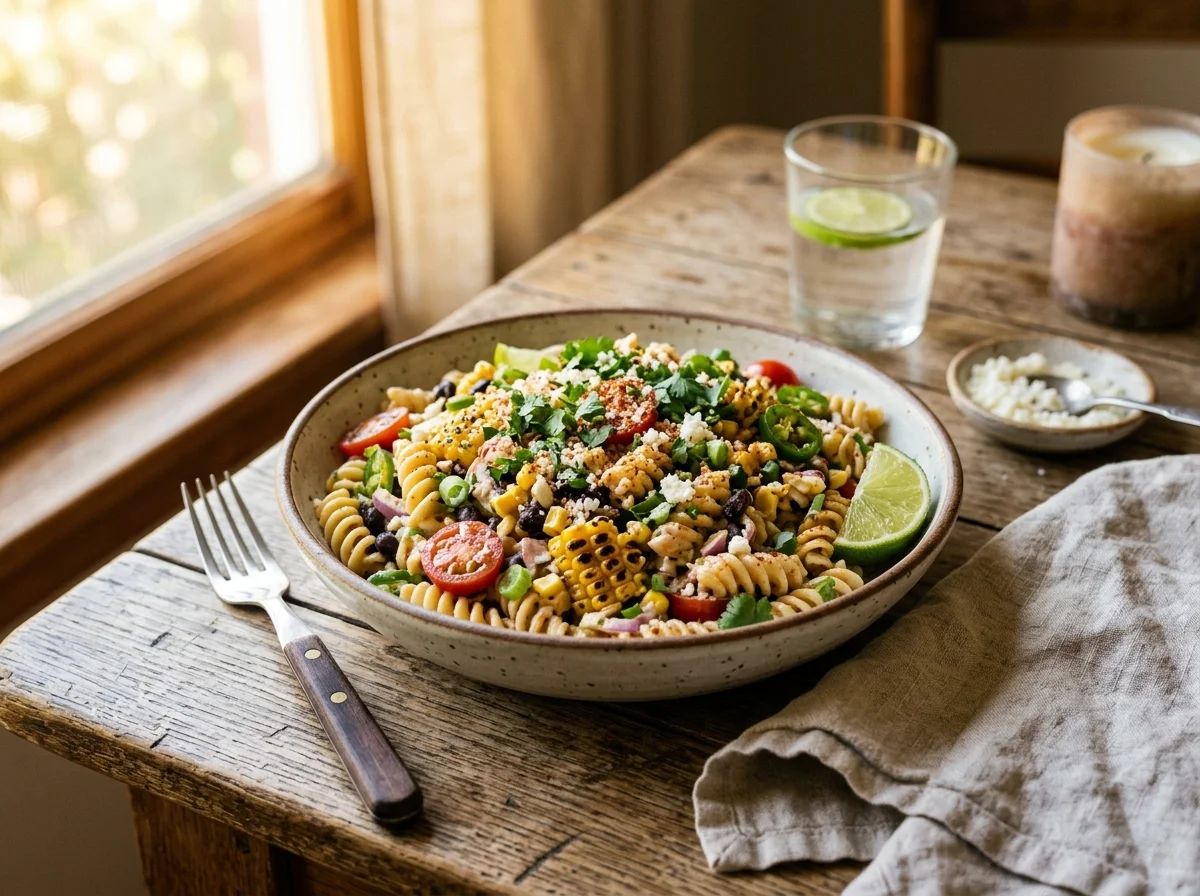 Mexican Street Corn Pasta Salad recipe